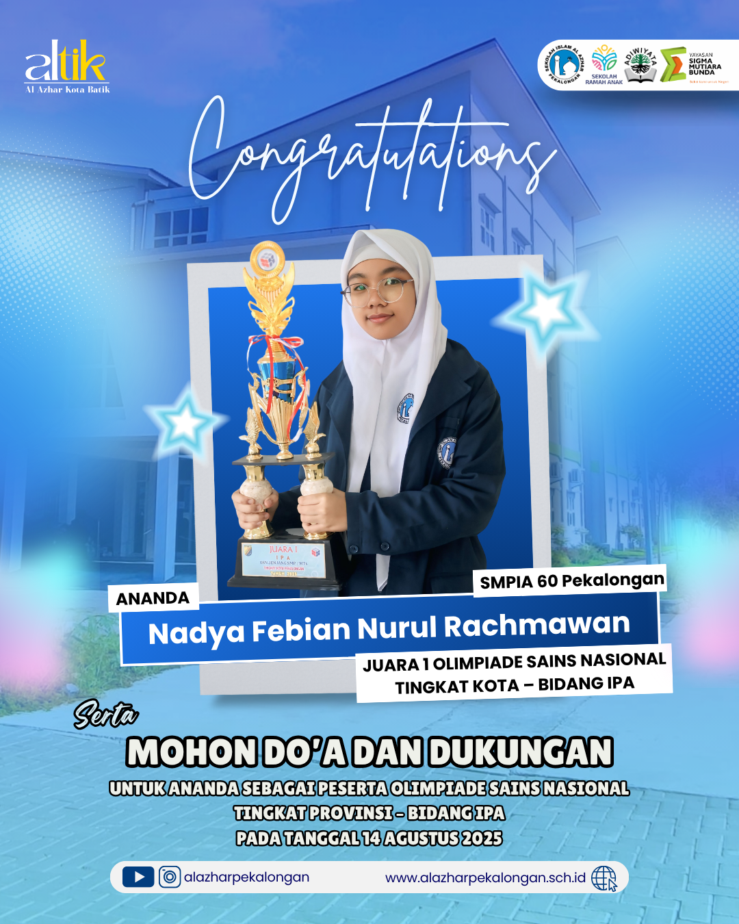 JUARA 1 OLIMPIADE SAINS NASIONAL BIDANG IPA - TINGKAT KOTA