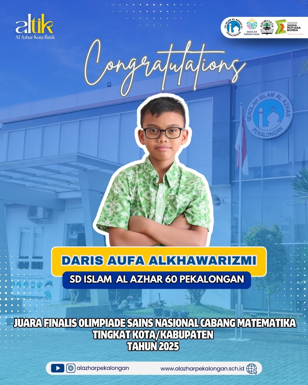 Juara Finalis Olimpiade Sains Nasional (OSN) Cabang Matematika Tingkat Kota/Kabupaten 2025