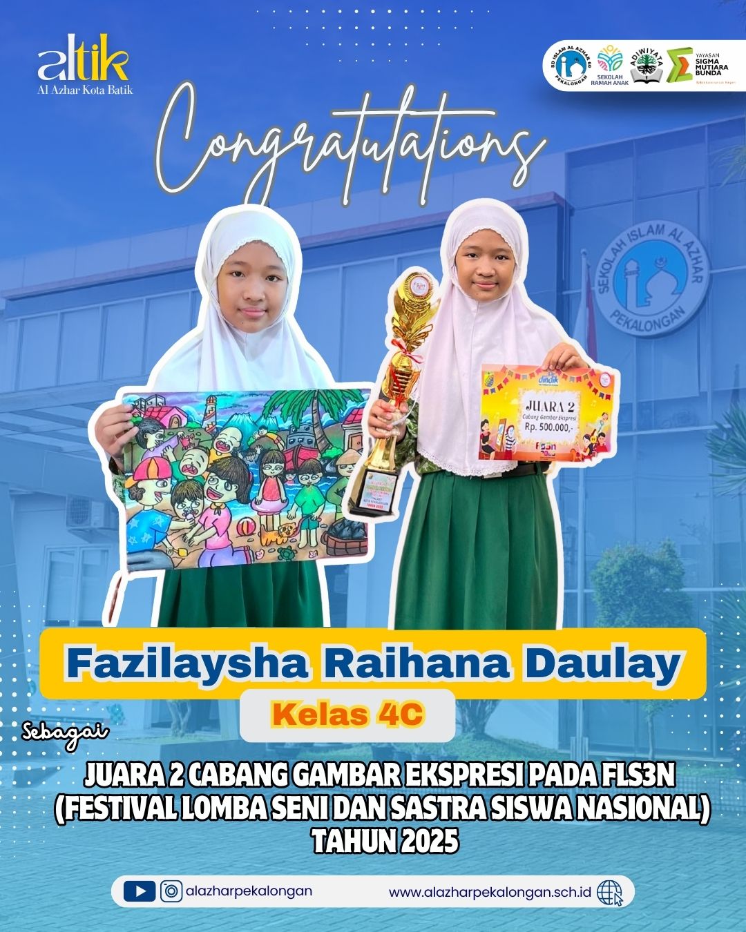 Juara 2 Cabang Gambar Ekspresi Pada FLS3N (Festival Lomba Seni Dan Sastra Siswa Nasional)