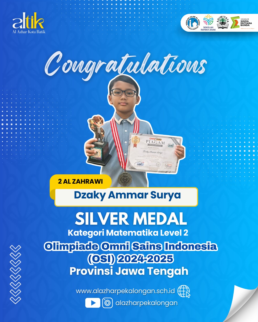 Silver Medal Kategori Matematika level 2