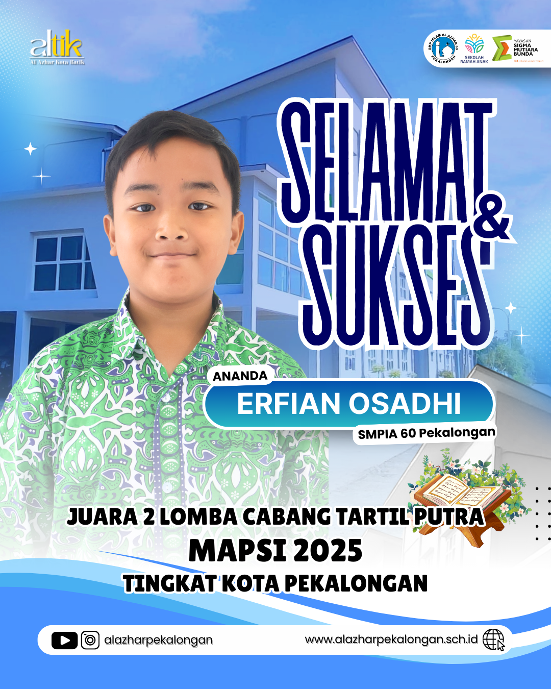 Juara 2 Lomba MAPSI 2025 Cabang Tartil Putra