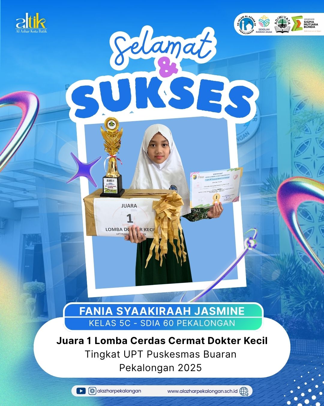 Juara 1 Lomba Cerdas Cermat Dokter Kecil Tingkat UPT Puskesmas Kota Pekalongan 2025